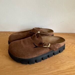 Boston Chunky Birkenstock in Dark Tea/black size 39